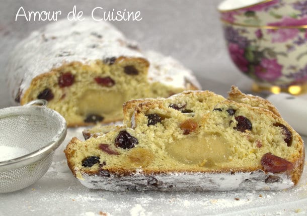 recette Stollen brioche de noël allemande au massepain ( pâte d'amande)