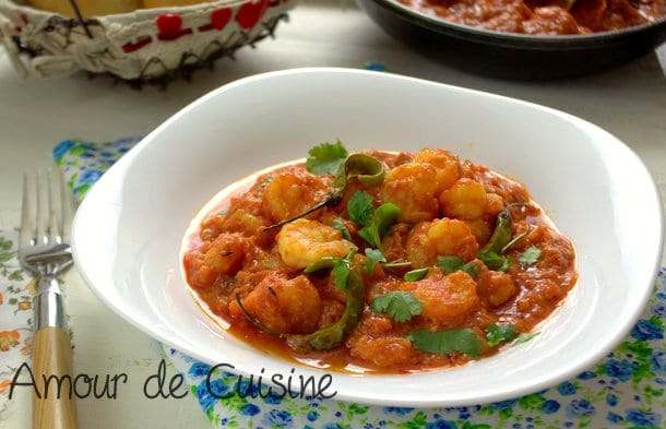 tajine de crevettes pili pili ou piri piri 2