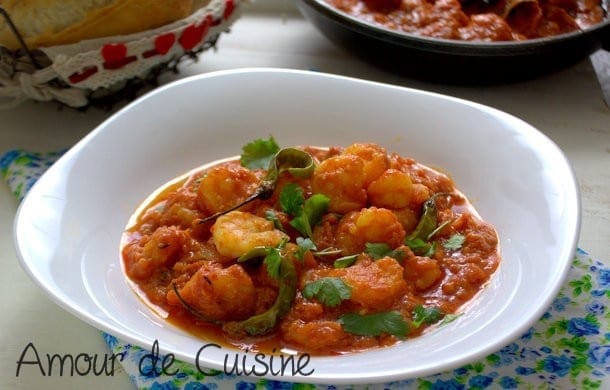 tajine de crevettes pili pili ou piri piri 4