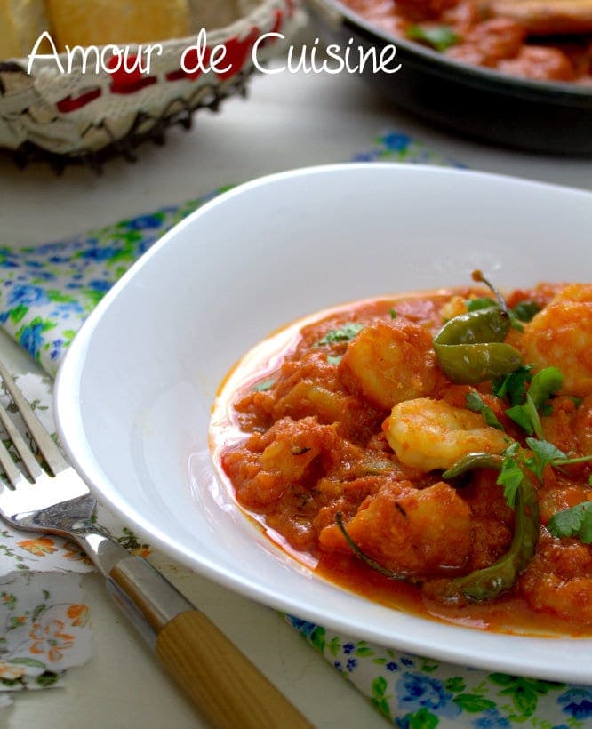 recette de tajine de crevettes pili pili a la marocaine