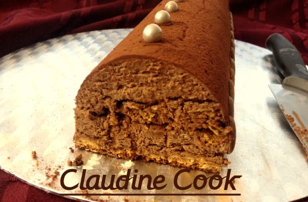 Buche facile dacquoise et mousse au chocolat