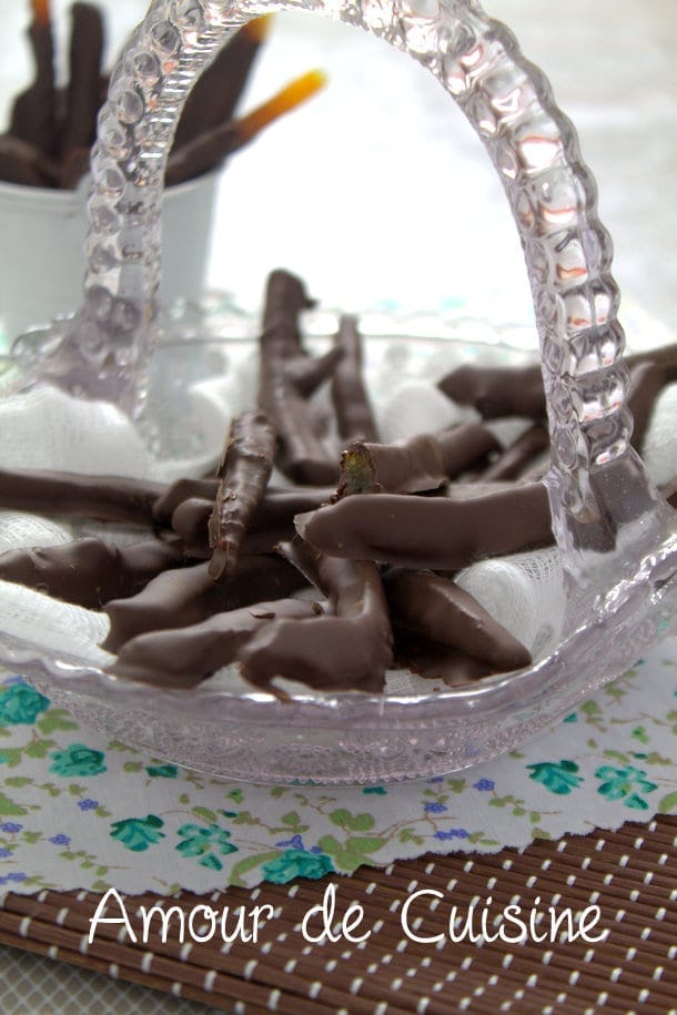 orangettes au chocolat, panier gourmand