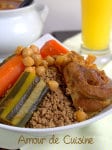 couscous a la farine de chene, glands aux legumes et viande