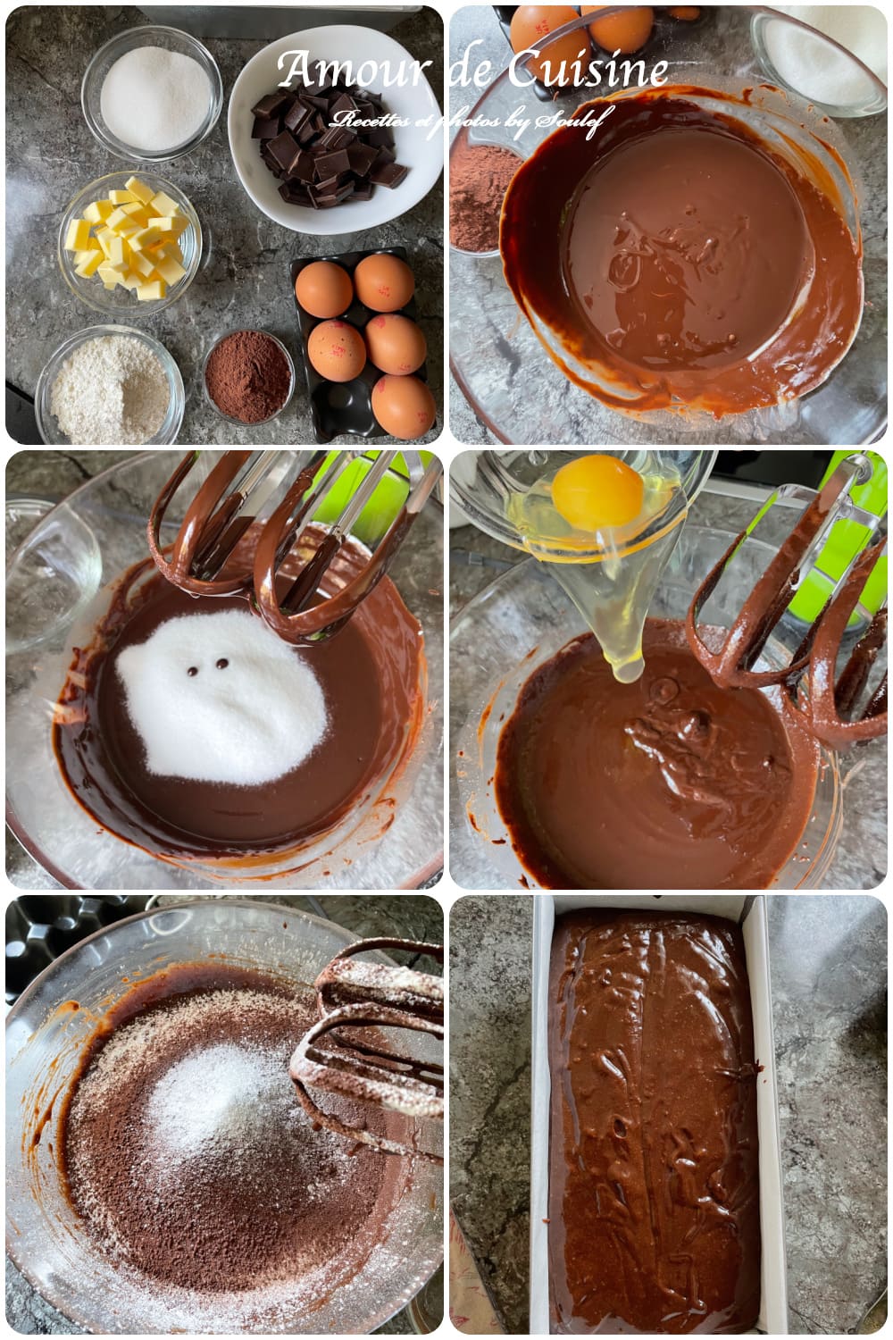 Preparation du cake moelleux au chocolat