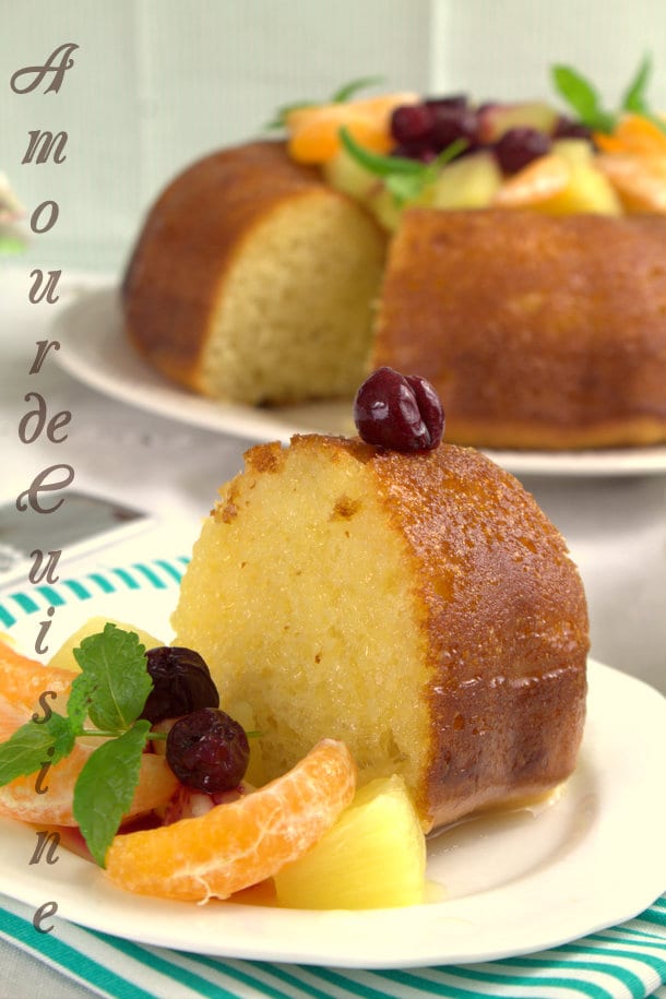 savarin a l'orange sans rhum