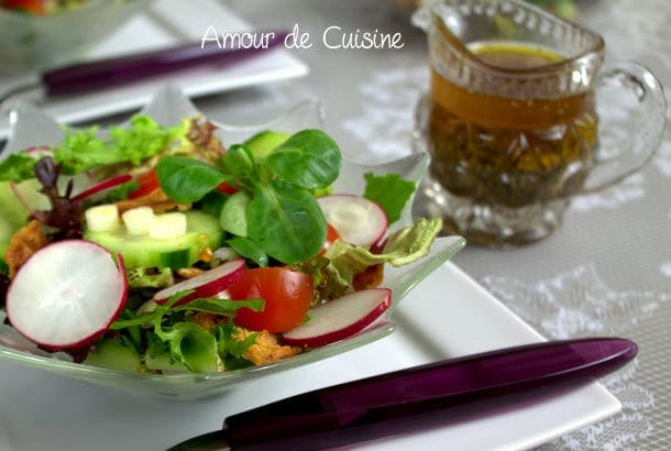 Fattouche salade libanaise au pain grillé