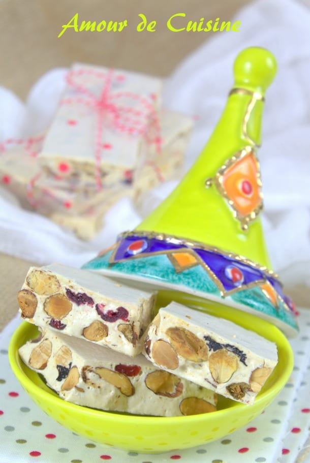 nougat blanc aux fruits secs