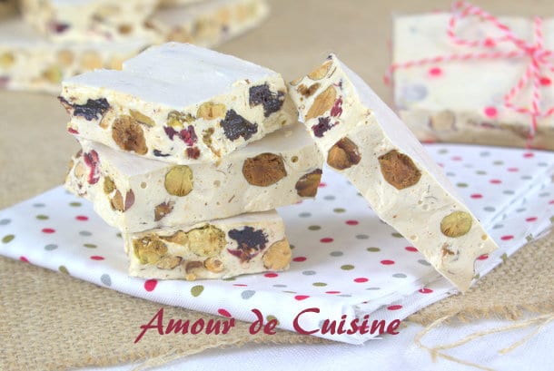 nougat blanc aux fruits secs