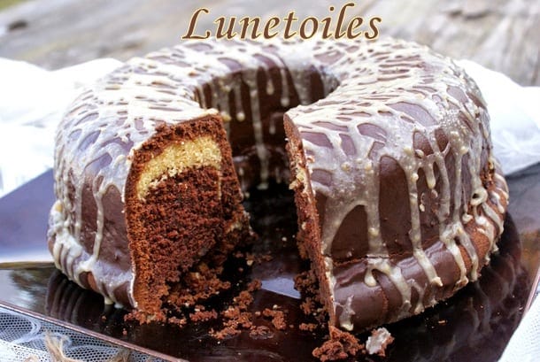 Bundt cake au chocolat et beurre de cacahuetes