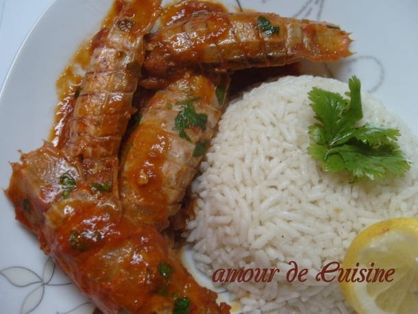 cigale de mer en sauce tomate