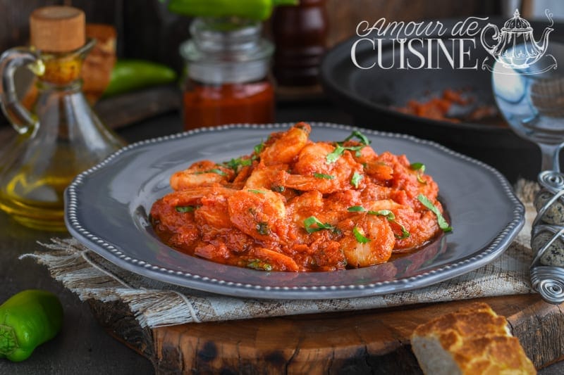 crevette en sauce tomate, recette facile