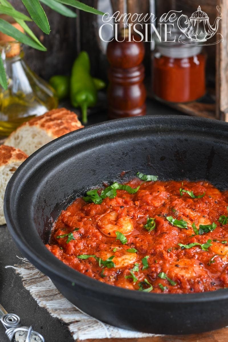 crevettes en sauce tomate