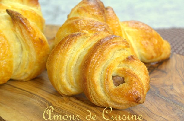 croissants feuilletés au chocolat