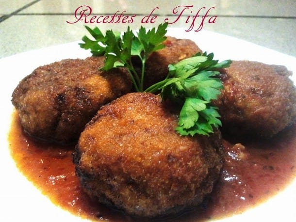 boulettes d'aubergines au poulet