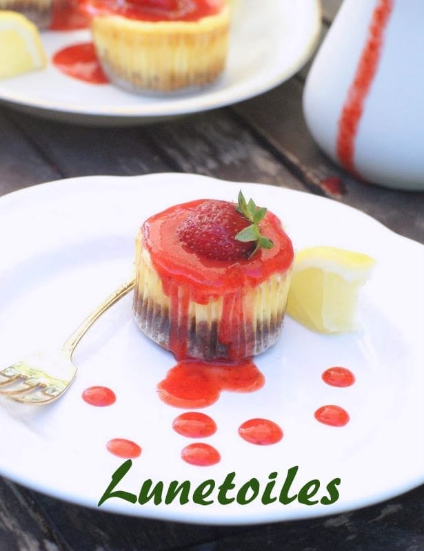 cheesecake en cupcake aux fraises et limonade