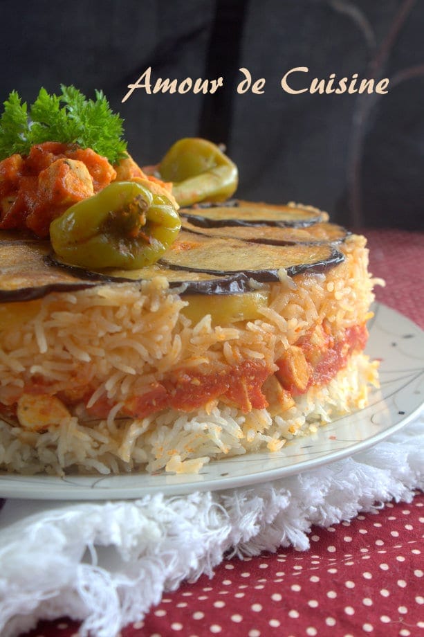 maklouba aux aubergine et poulet