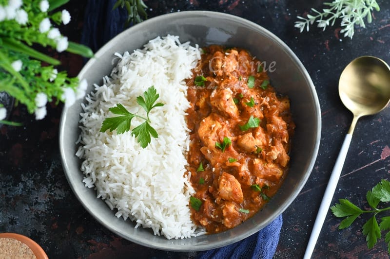 poulet au lait de coco et curry