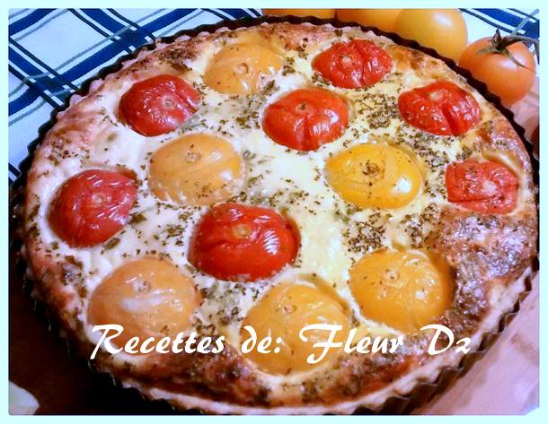 quiche au poulet et tomates