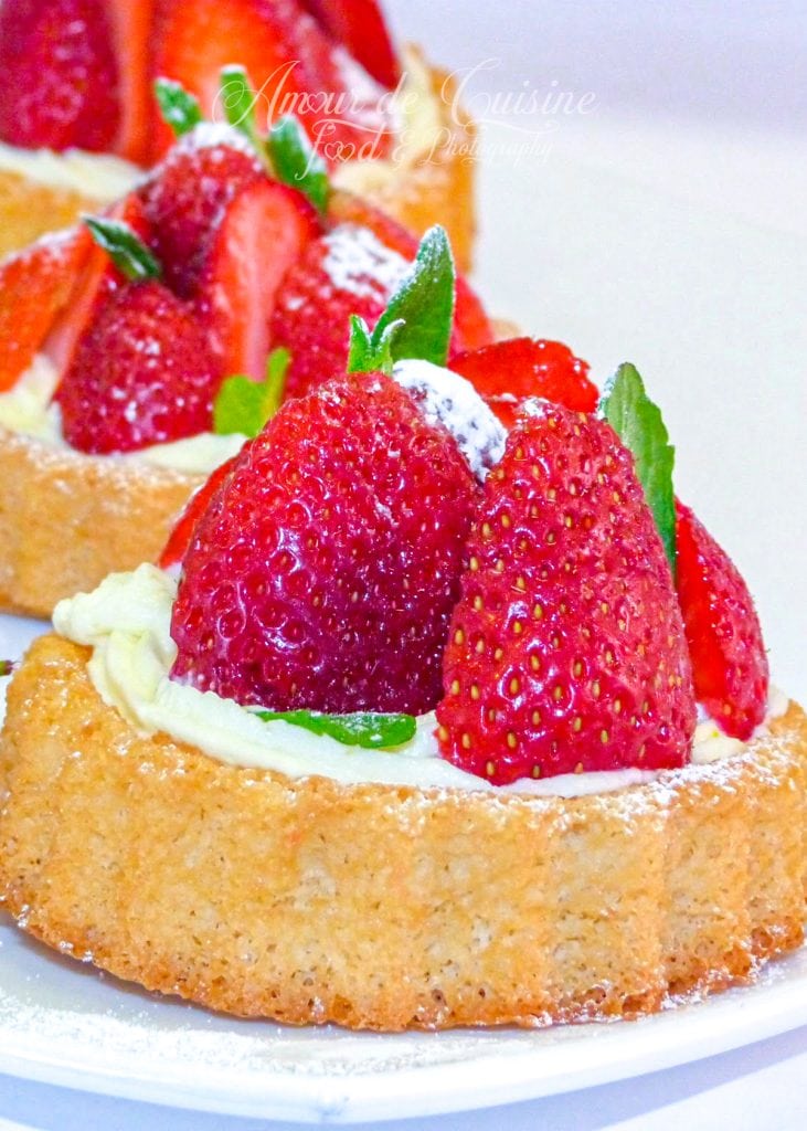tartelettes reneversées aux fraises et mascarpone