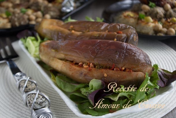 aubergines marinés