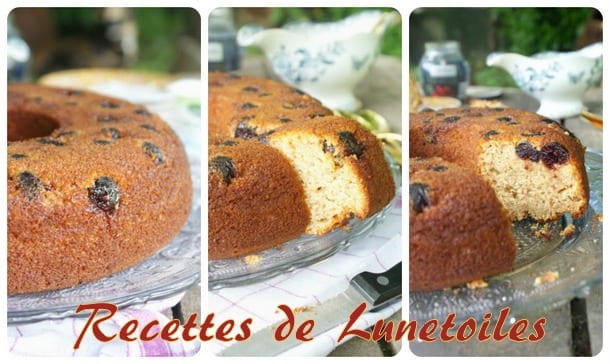 gâteau au yaourt cerises amarena et amandes 3