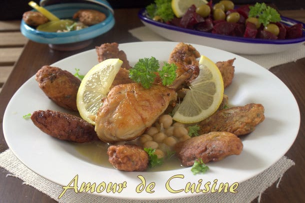 tajine de croquettes d’aubergine en sauce blanche