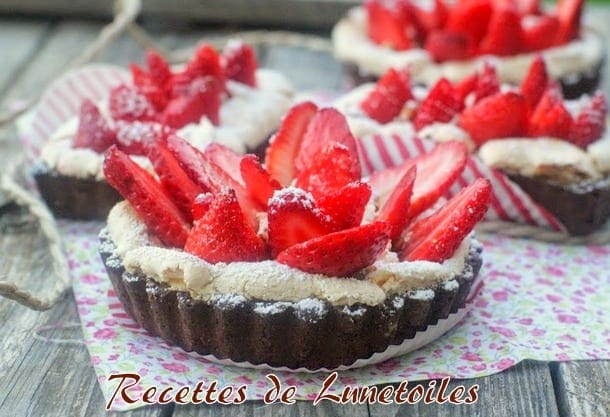 tartelettes meringuées aux fraises