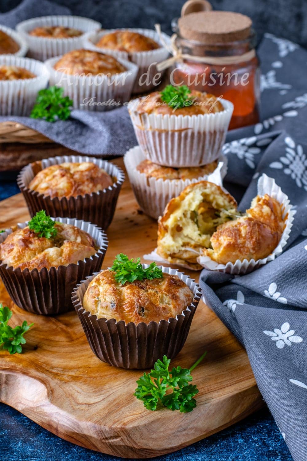 Muffins salés au blanc de poulet