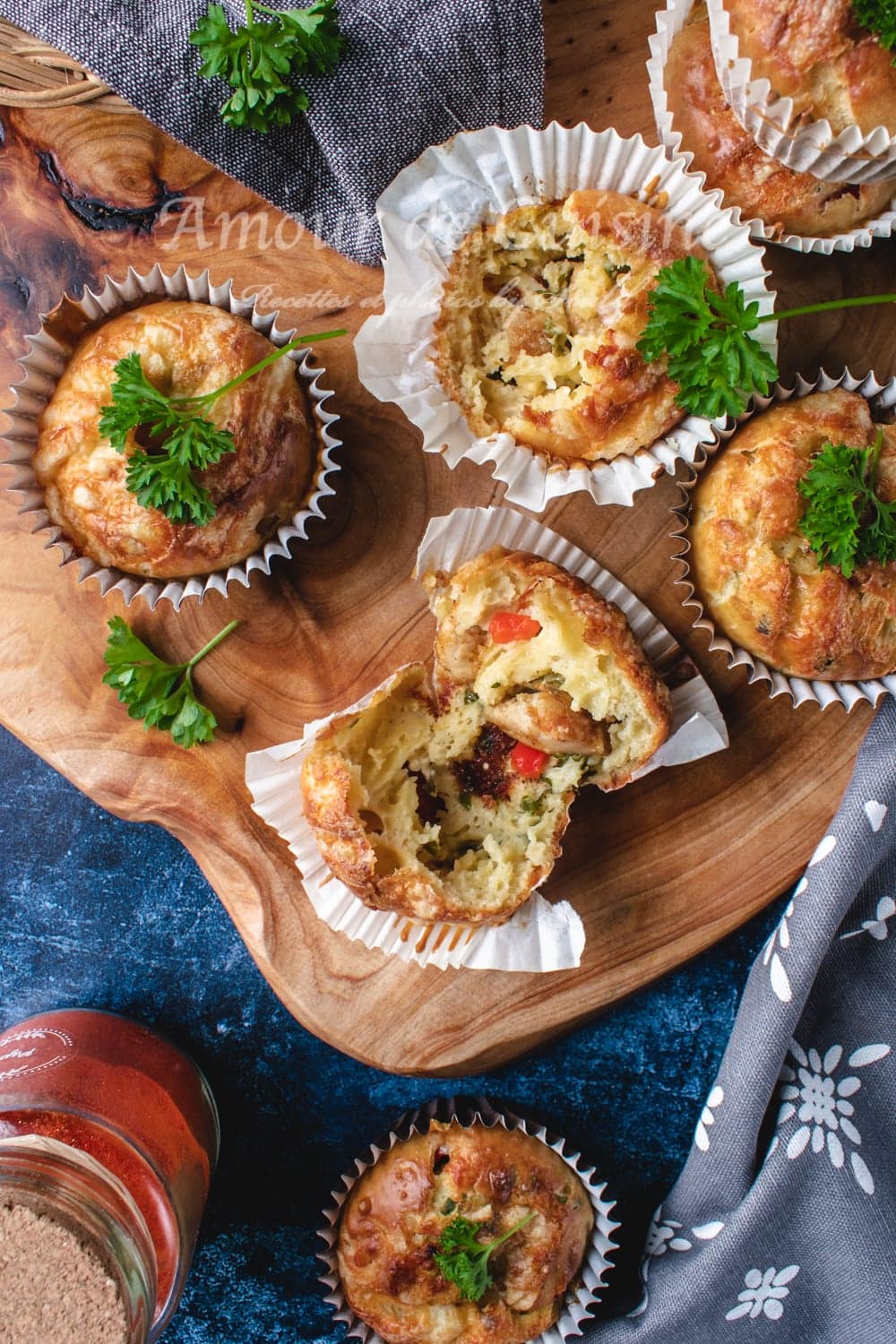 Muffins salés au blanc de poulet