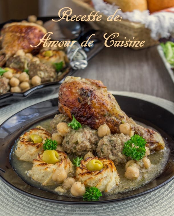 tajine de chou fleur et boulettes de viande hachée