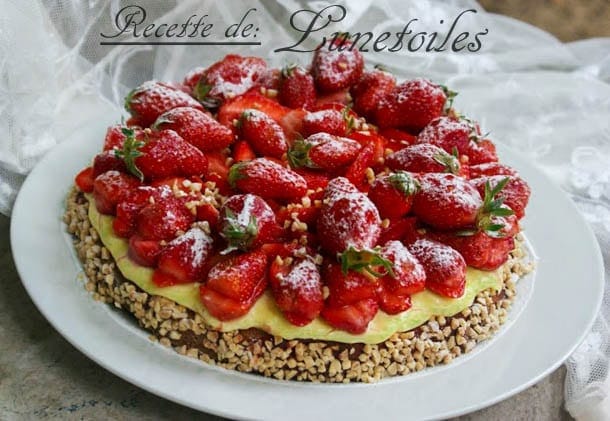tarte moelleuse aux fraises et amandes 1