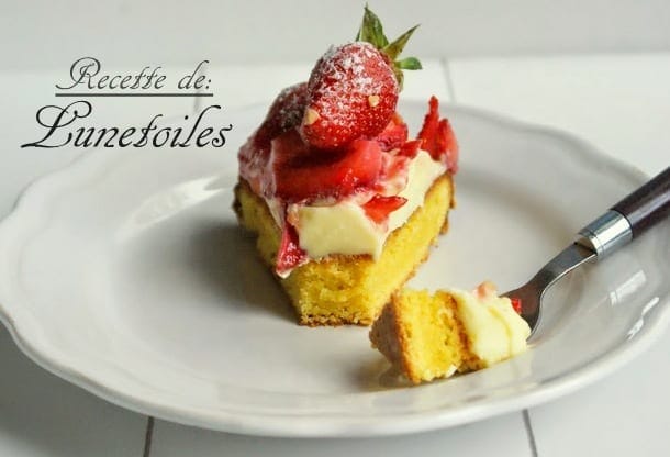 tarte moelleuse aux fraises et amandes 1