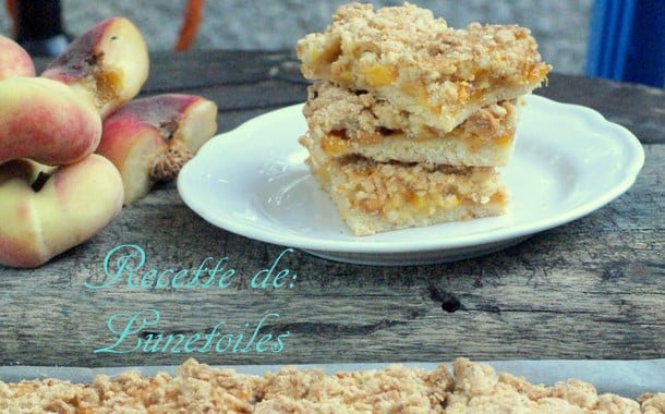 barre crumble de peches et d’abricots