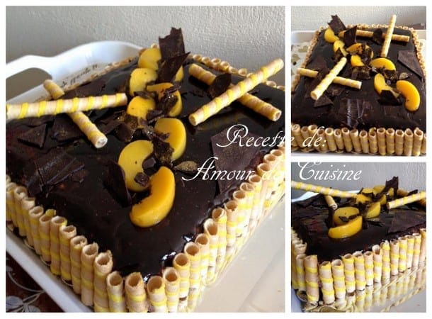 bavarois peche chocolat miroir au chocolat