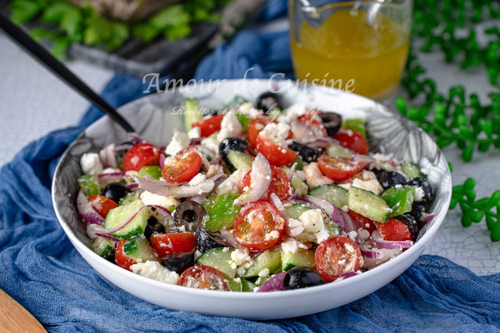 Recette de la salade grecque simple