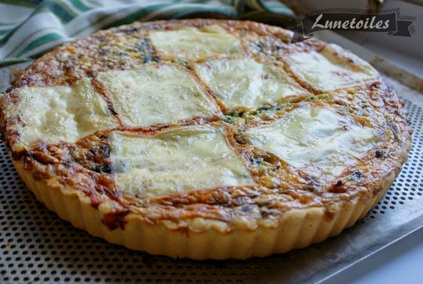 Quiche aux épinards et au fromage a raclette