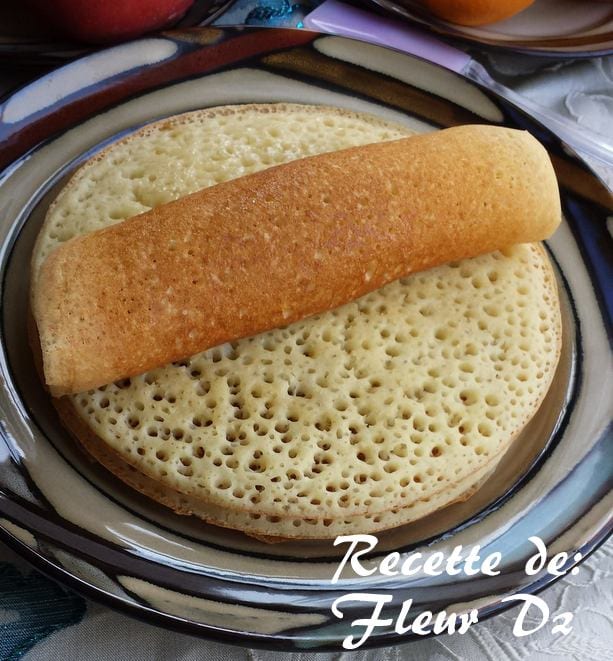 crepe mille trous au beurre et miel, baghrir, crêpes mille trous baghrirs facile