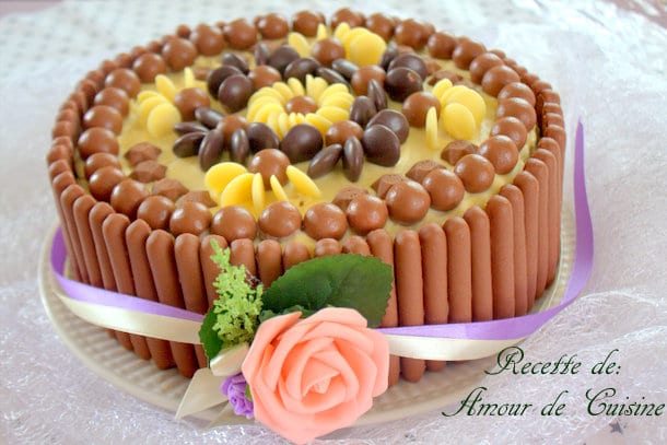 gateau d’anniversaire facile aux bonbons chocolat