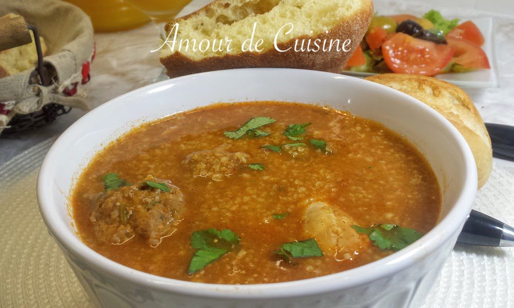 Chorba au poulet et viande hachée