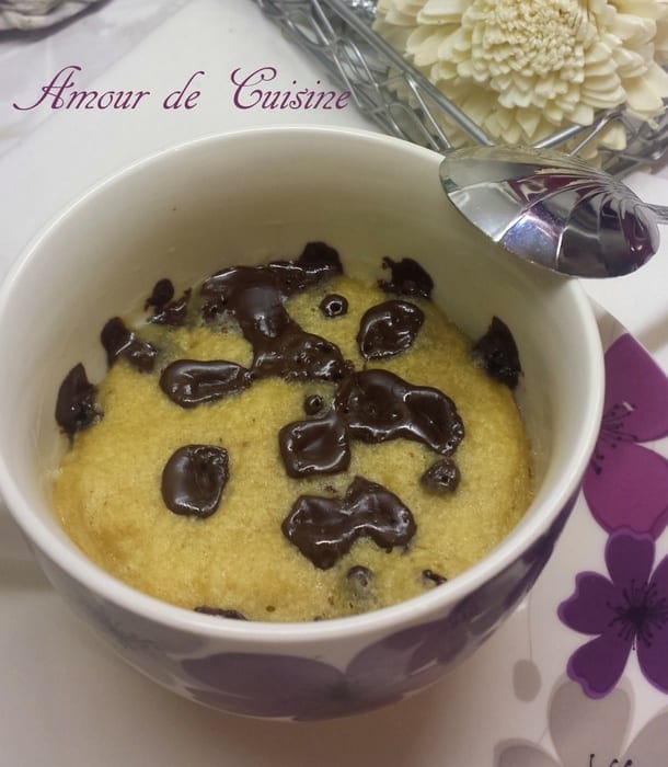 mug cake, cookies au chocolat