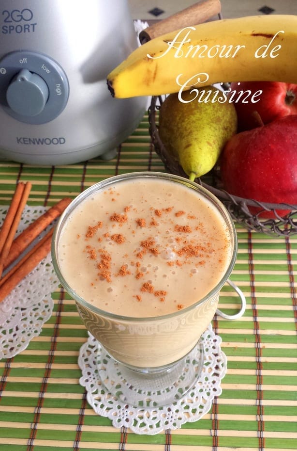 smoothie banane jus de pomme 1