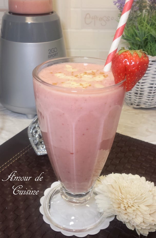 smoothie de gateau de fraises