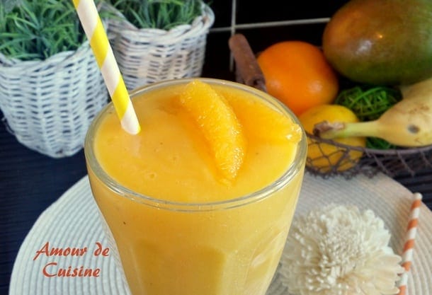 Smoothie mangue et orange