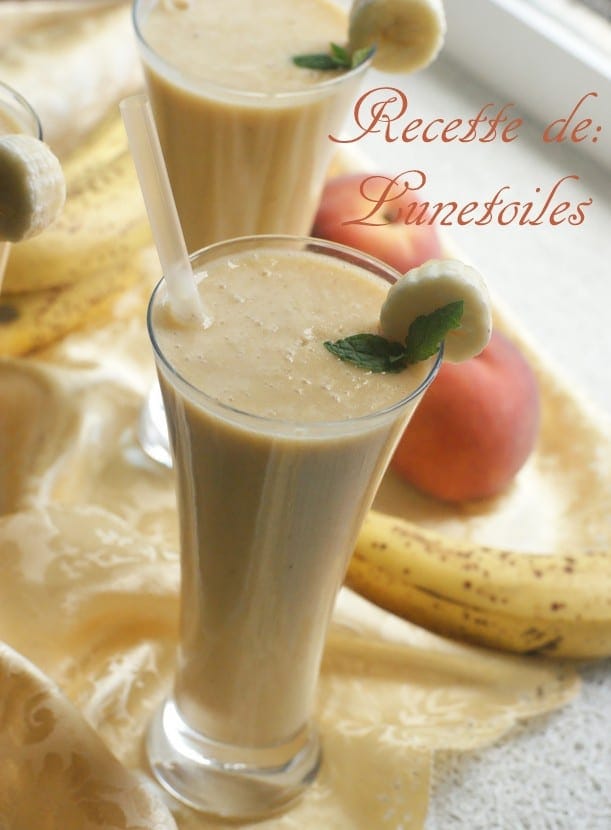 smoothie banane et peches