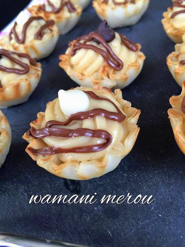tartelettes pate a filo et creme patissiere 1
