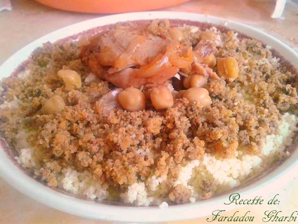 Couscous bel maamar a la viande hachée