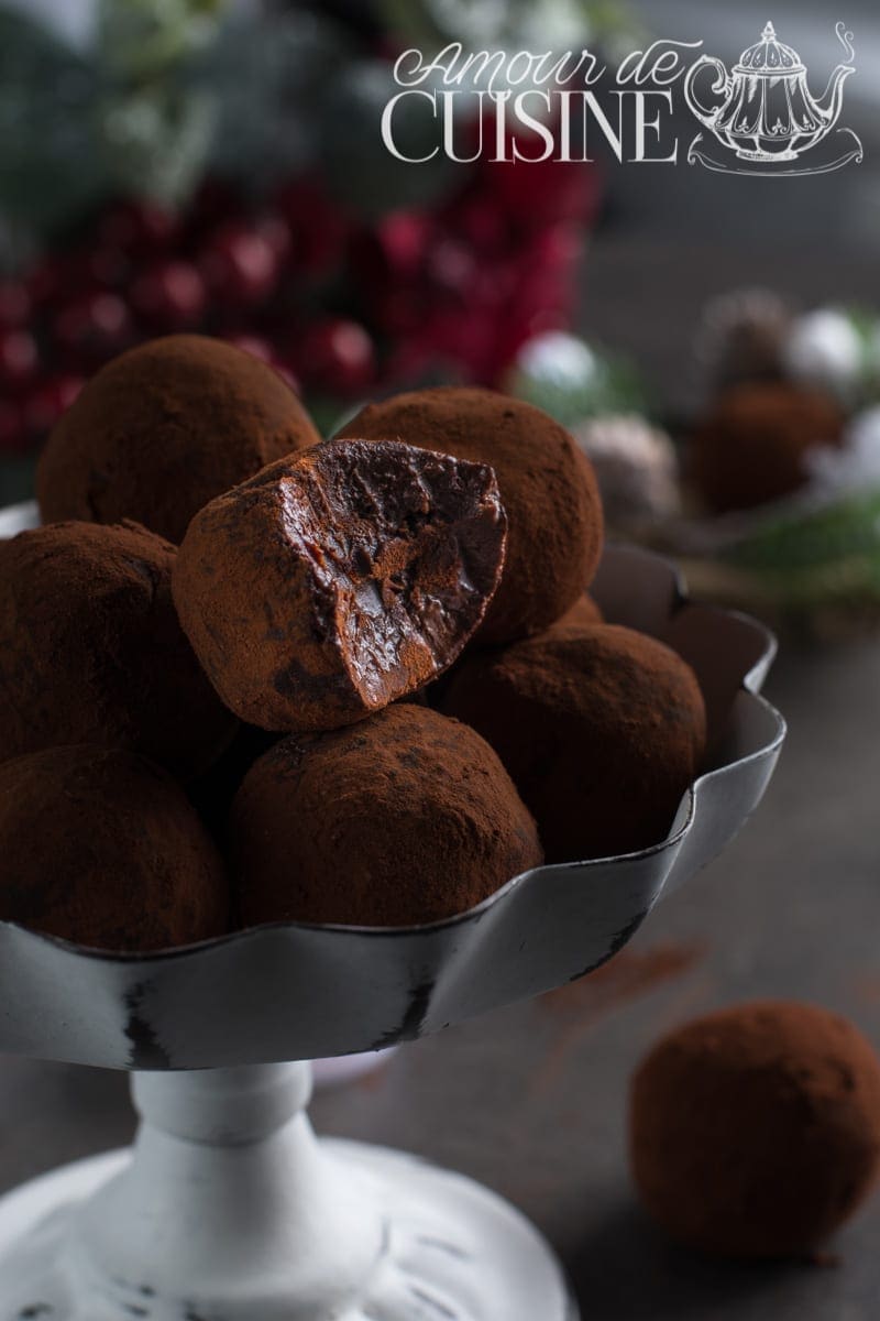 les truffes au chocolat fondants