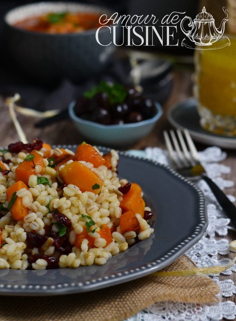 Salade d'orge à la courge musquée butternut