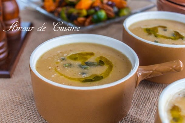 Soupe de navet grillé