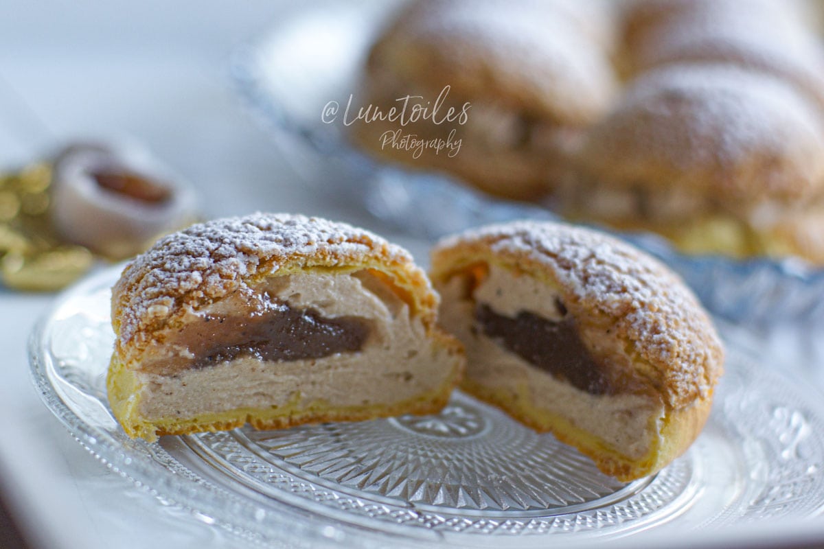 chou a la creme de marron et craquelin